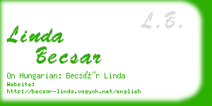 linda becsar business card